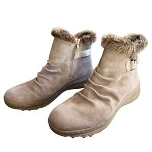 BareTraps Avita Light Brown Cold Weather Lined Booties Size 7.5